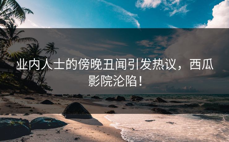 业内人士的傍晚丑闻引发热议，西瓜影院沦陷！